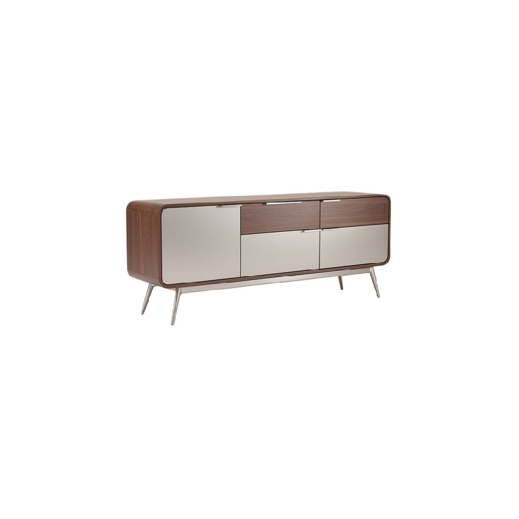 Modern Wooden Sideboard with Sleek Design and Metal Legs